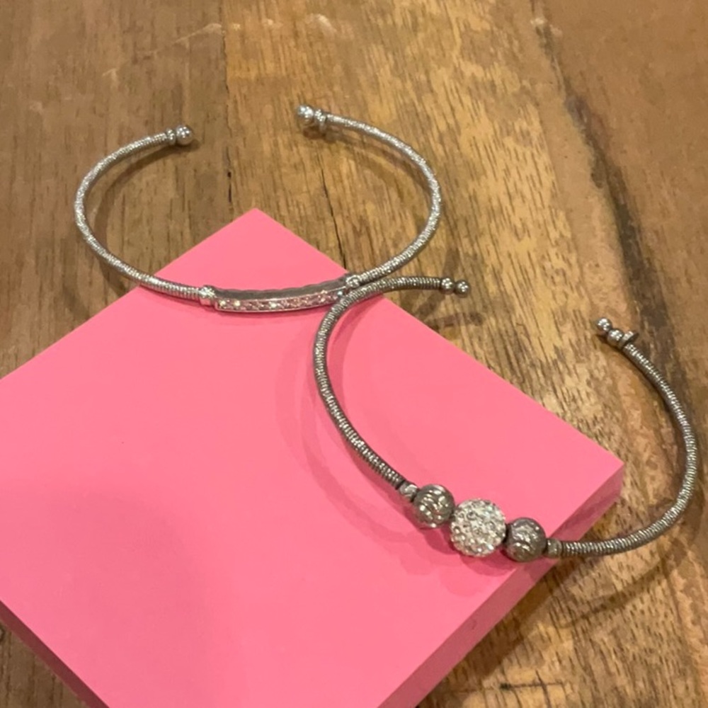 Cute Silver Stackable Bracelets - Picture 3 of 5